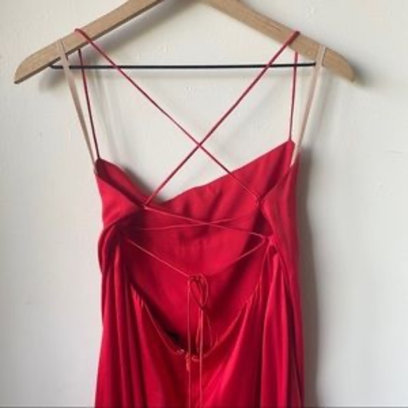 Fame and Partners | Silk Red Maxi Dress 14 - Picture 4 of 7